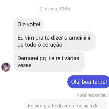 Depoimento real de cliente: amei de todo o coração, li e reli várias vezes
