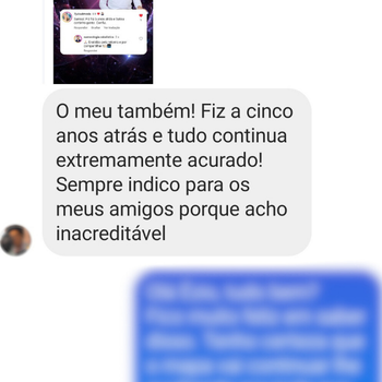 DM Instagram: fiz há 5 anos e tudo continua extremamente acurado